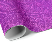 Luxus Moderne Lila Blumen-Schmetterlinge Geschenkpapier (Rolleneckpunkt)