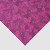 Luxus Moderne Lila Blumen-Schmetterlinge Seidenpapier (Ausschnitt)