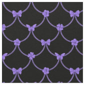 Luxus Moderne Lila Blumen-Schmetterlinge Stoff (Nahaufnahme)