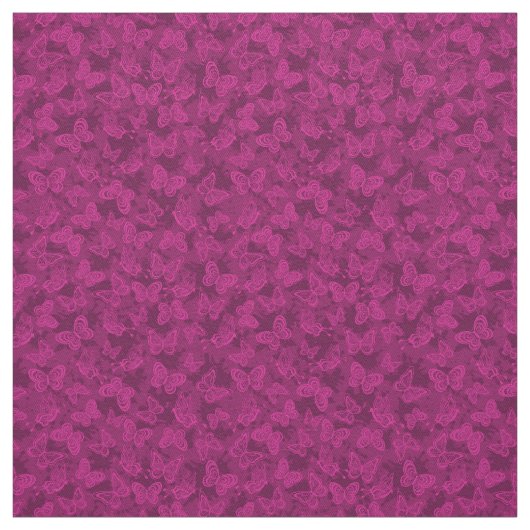 Luxus Moderne Lila Blumen-Schmetterlinge Stoff (Muster)
