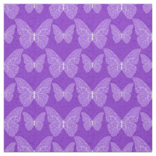 Luxus Moderne Lila Blumen-Schmetterlinge Stoff