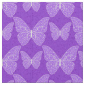 Luxus Moderne Lila Blumen-Schmetterlinge Stoff (Nahaufnahme)