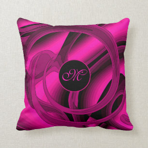 Luxus Moderne rosa Abstrakte florale Rose Kissen