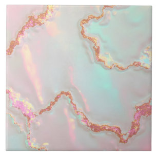 Luxus Moderne Rosé-Weich-Mint-Gold-Kollektion Fliese