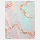 Luxus Moderne Rosé-Weichmint-Gold-Kollektion Fleecedecke (Vorderseite)