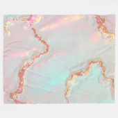 Luxus Moderne Rosé-Weichmint-Gold-Kollektion Fleecedecke (Vorderseite (Horizontal))