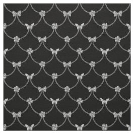 Luxus Moderne Silberne natürliche Blütenschmetterl Stoff