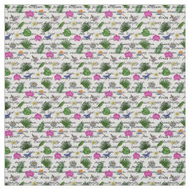 Luxus Moderne tropische natürliche Blütenschmetter Stoff