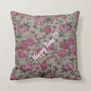 Luxus moderne Vintage-Blumenrose Kissen