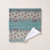 Luxus Moderne Vintage Rose Badhandtuch Set (Waschlappen)