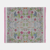 Luxus Moderne Vintage Rose Fleecedecke (Vorderseite (Horizontal))