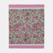 Luxus Moderne Vintage Rose Fleecedecke (Vorderseite)