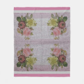 Luxus Moderne Vintage Rose Fleecedecke (Vorderseite)