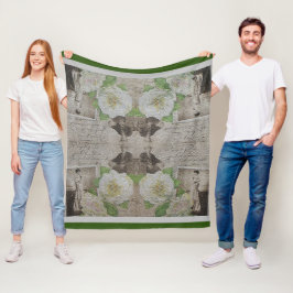 Luxus Moderne Vintage Rose Fleecedecke