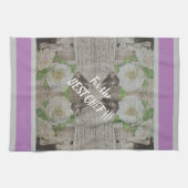 Luxus Moderne Vintage Rose Geschirrtuch (Horizontal)