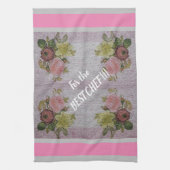 Luxus Moderne Vintage Rose Geschirrtuch (Vertikal)