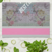 Luxus Moderne Vintage Rose Geschirrtuch (Gefaltet)