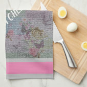 Luxus Moderne Vintage Rose Geschirrtuch (Viertel Falte)