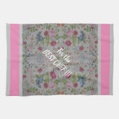 Luxus Moderne Vintage Rose Geschirrtuch (Horizontal)