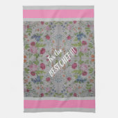 Luxus Moderne Vintage Rose Geschirrtuch (Vertikal)