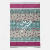 Luxus Moderne Vintage Rose Geschirrtuch (Vertikal)