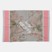 Luxus Moderne Vintage Rose Geschirrtuch (Horizontal)