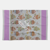 Luxus Moderne Vintage Rose Geschirrtuch (Horizontal)