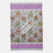 Luxus Moderne Vintage Rose Geschirrtuch (Vertikal)