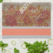 Luxus Moderne Vintage Rose Geschirrtuch (Gefaltet)