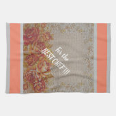 Luxus Moderne Vintage Rose Geschirrtuch (Horizontal)