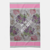 Luxus Moderne Vintage Rose Geschirrtuch (Vertikal)