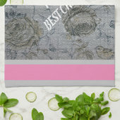 Luxus Moderne Vintage Rose Geschirrtuch (Gefaltet)