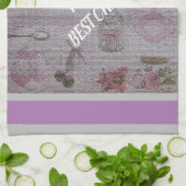 Luxus Moderne Vintage Rose Geschirrtuch (Gefaltet)