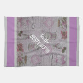 Luxus Moderne Vintage Rose Geschirrtuch (Horizontal)