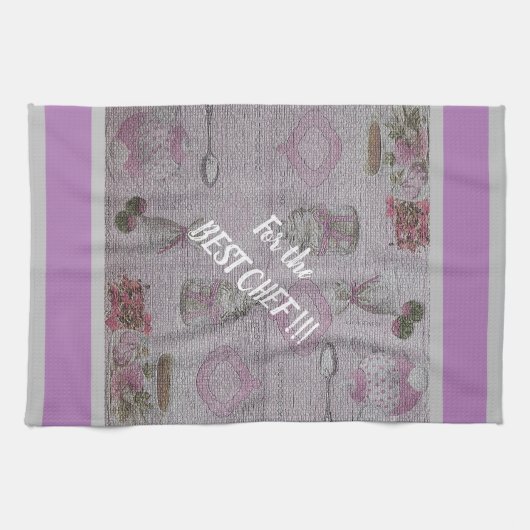 Luxus Moderne Vintage Rose Geschirrtuch (Horizontal)