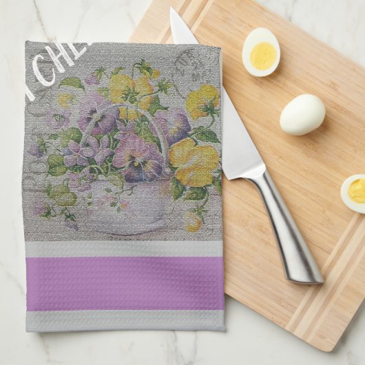 Luxus Moderne Vintage Rose Geschirrtuch (Viertel Falte)