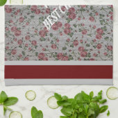 Luxus Moderne Vintage Rose Geschirrtuch (Gefaltet)