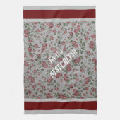 Luxus Moderne Vintage Rose Geschirrtuch (Vertikal)