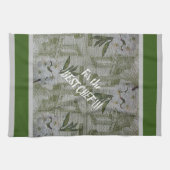 Luxus Moderne Vintage Rose Geschirrtuch (Horizontal)