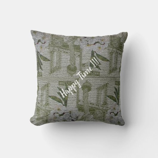Luxus Moderne Vintage Rose Kissen (Vorderseite)