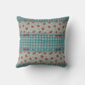 Luxus Moderne Vintage Rose Kissen (Rückseite)