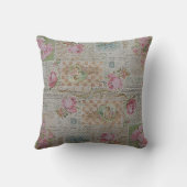 Luxus Moderne Vintage Rose Kissen (Rückseite)