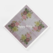 Luxus Moderne Vintage Rose Serviette (Ecke)