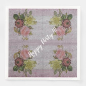 Luxus Moderne Vintage Rose Serviette (Vorderseite)