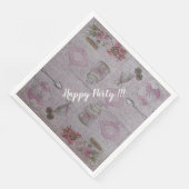 Luxus Moderne Vintage Rose Serviette (Ecke)
