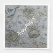 Luxus Moderne Vintage Rose Serviette (Vorderseite)