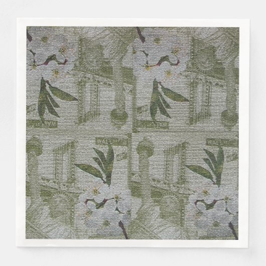 Luxus Moderne Vintage Rose Serviette (Vorderseite)