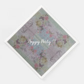 Luxus Moderne Vintage Rose Serviette (Ecke)