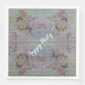 Luxus Moderne Vintage Rose Serviette (Vorderseite)