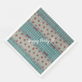 Luxus Moderne Vintage Rose Serviette (Ecke)
